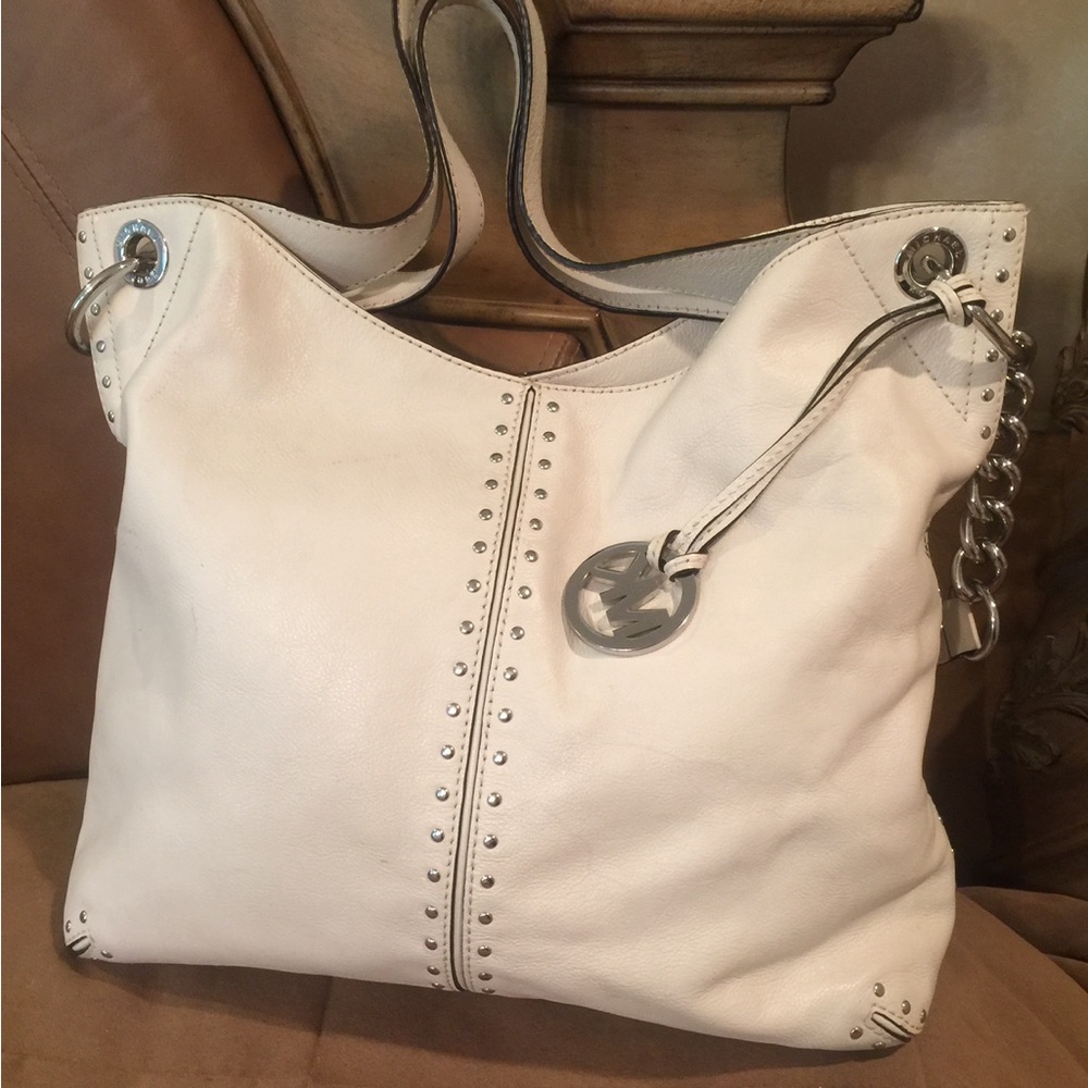 Michael kors large white bag